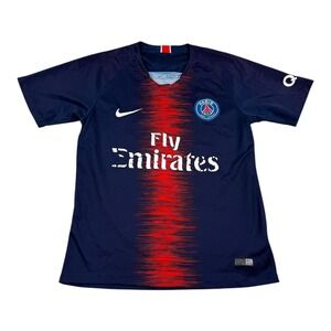 2018 Paris Saint-Germain Jersey Mens Small Blue Soccer Nike Dri Fit Fly Emirates